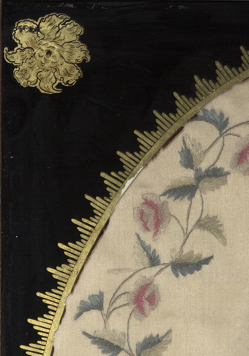 1964.0034 C, D Needlework Picture and Glass, Detail