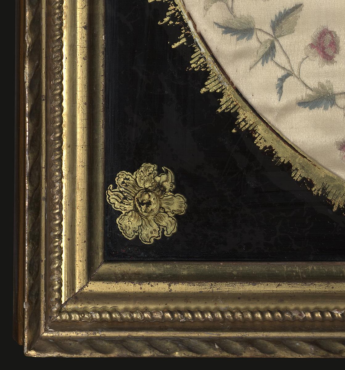 1964.0034 A, C, D Needlework Picture, Frame and Glass, Detail