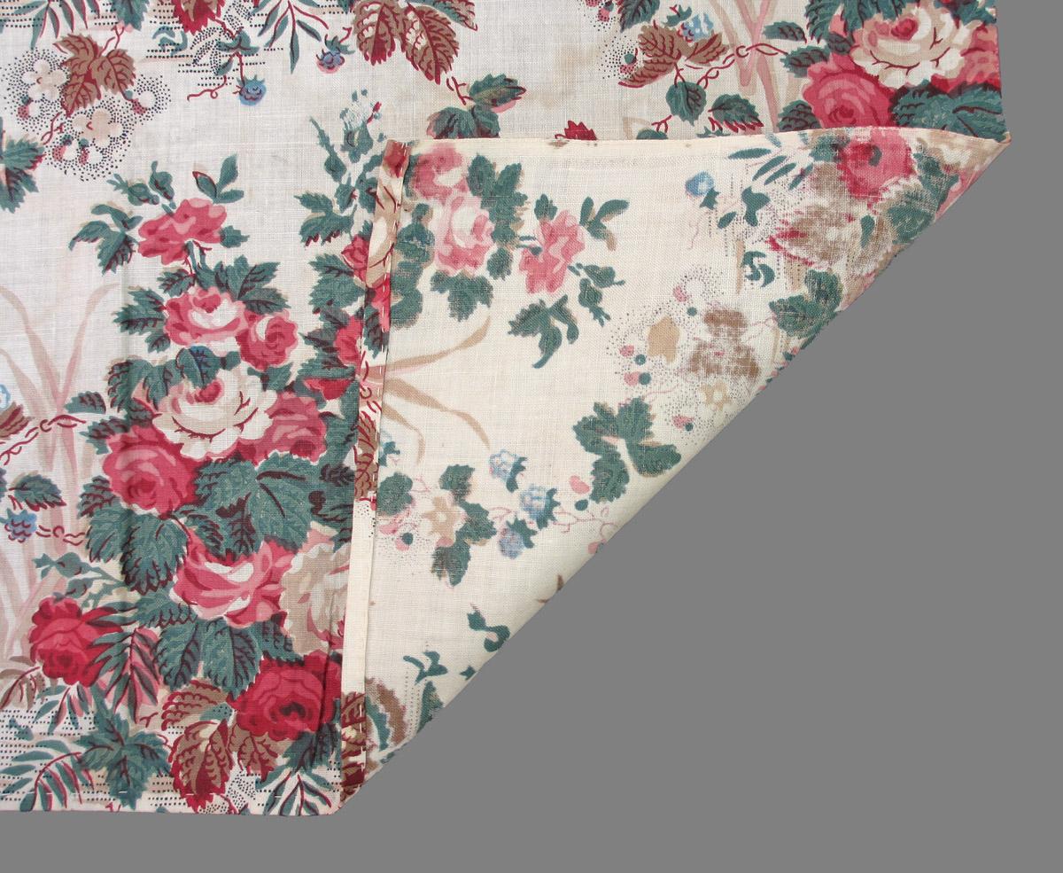 1964.0040 textile, printed folded corner