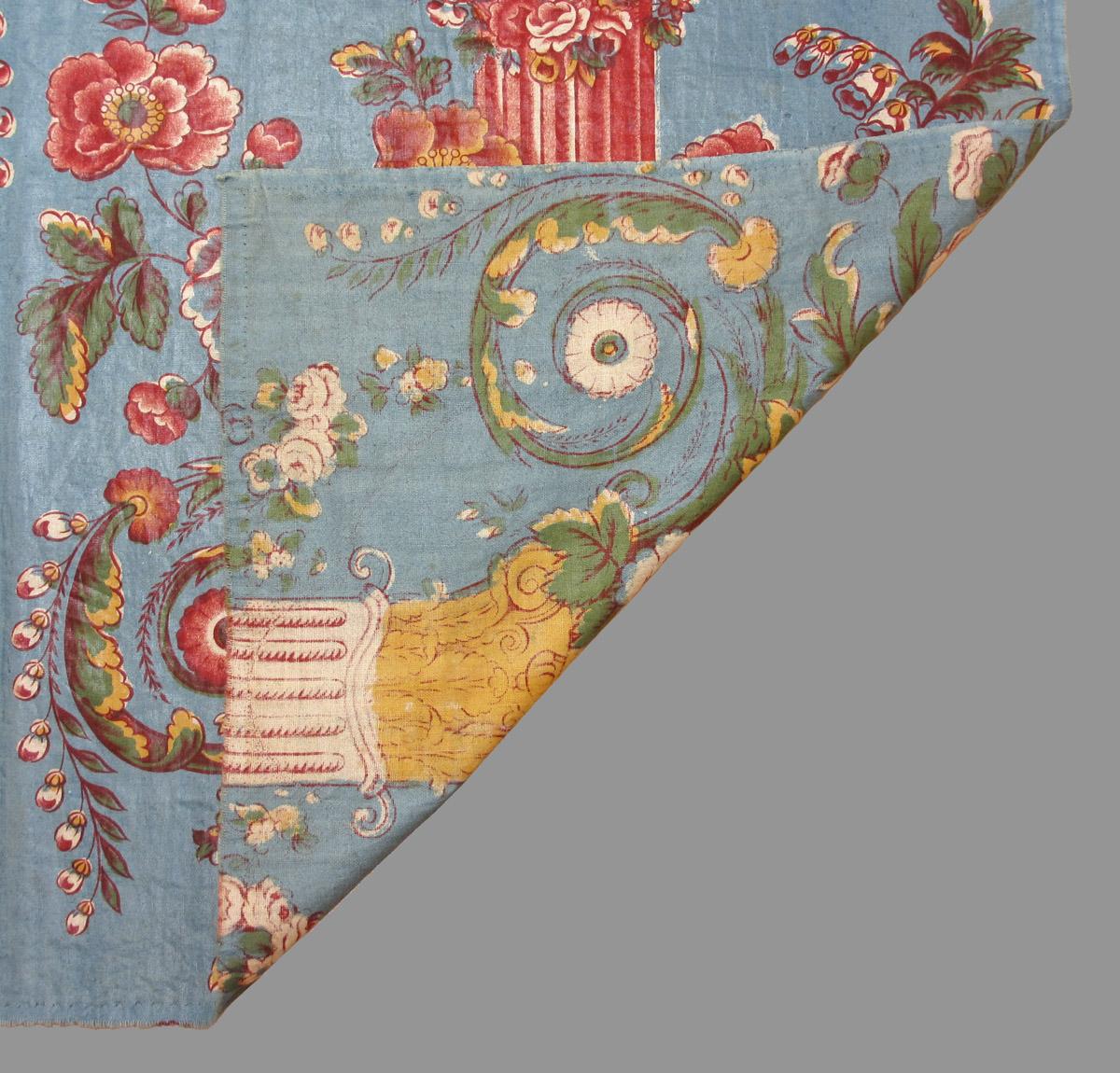 1964.0043 textile, printed folded corner
