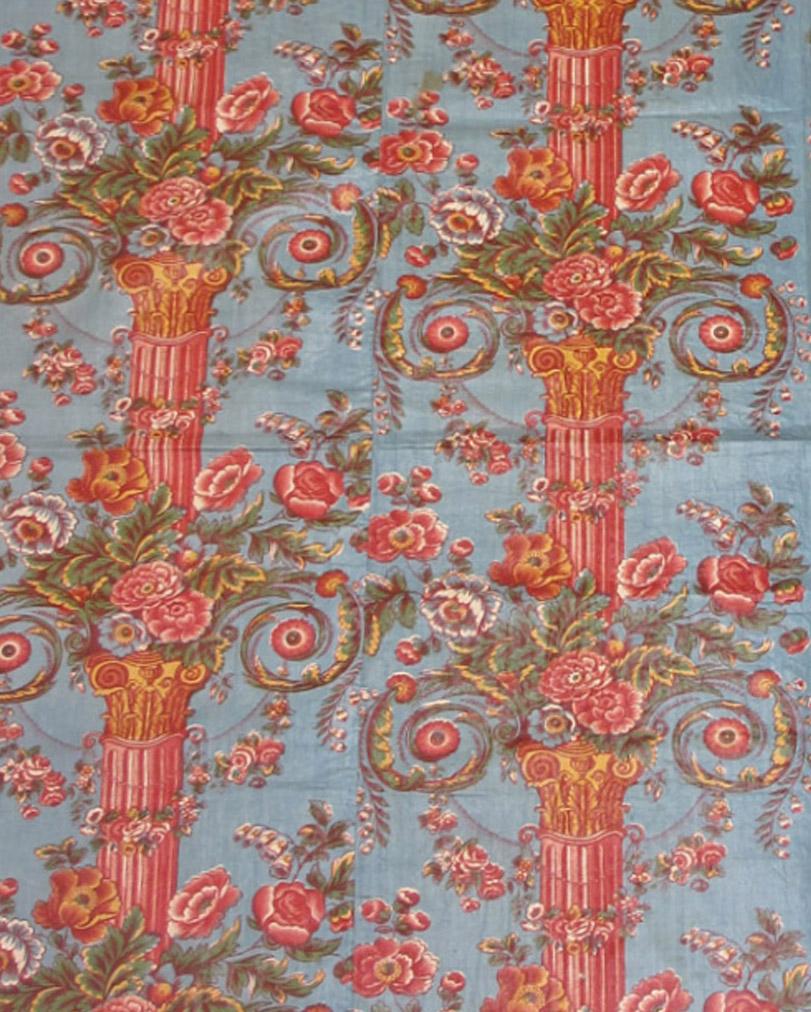 T1075 textile, printed design repeat