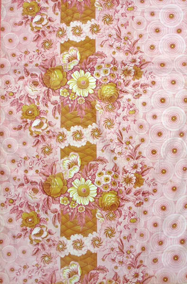 T1077 textile, printed design repeat