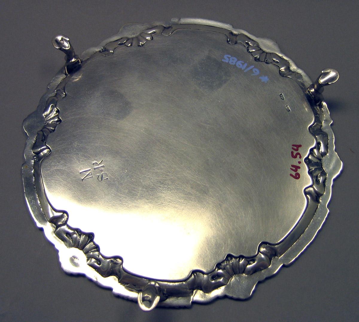 1964.0054 Silver Salver underside