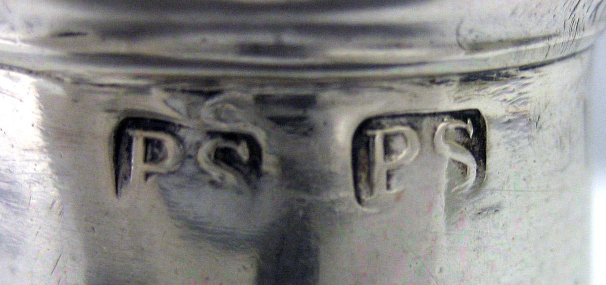 1964.0061 A, B Silver Caster (or castor) mark