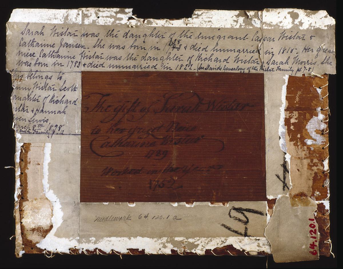1964.0120.001 B Frame, D Backboard, reverse, view 2