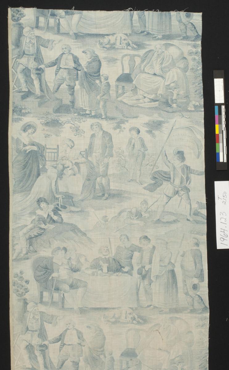 1964.0123 Textile, printed, detail 1