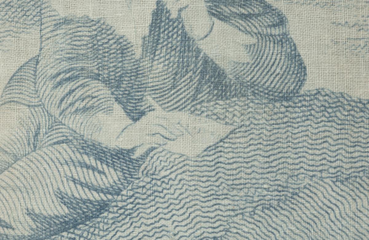 1964.0123 Textile, printed, detail 13