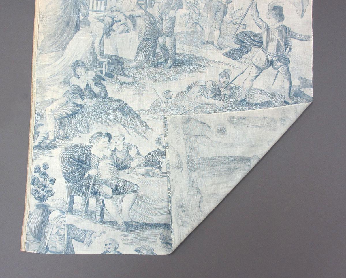 1964.0123 Textile, printed partial folded corner