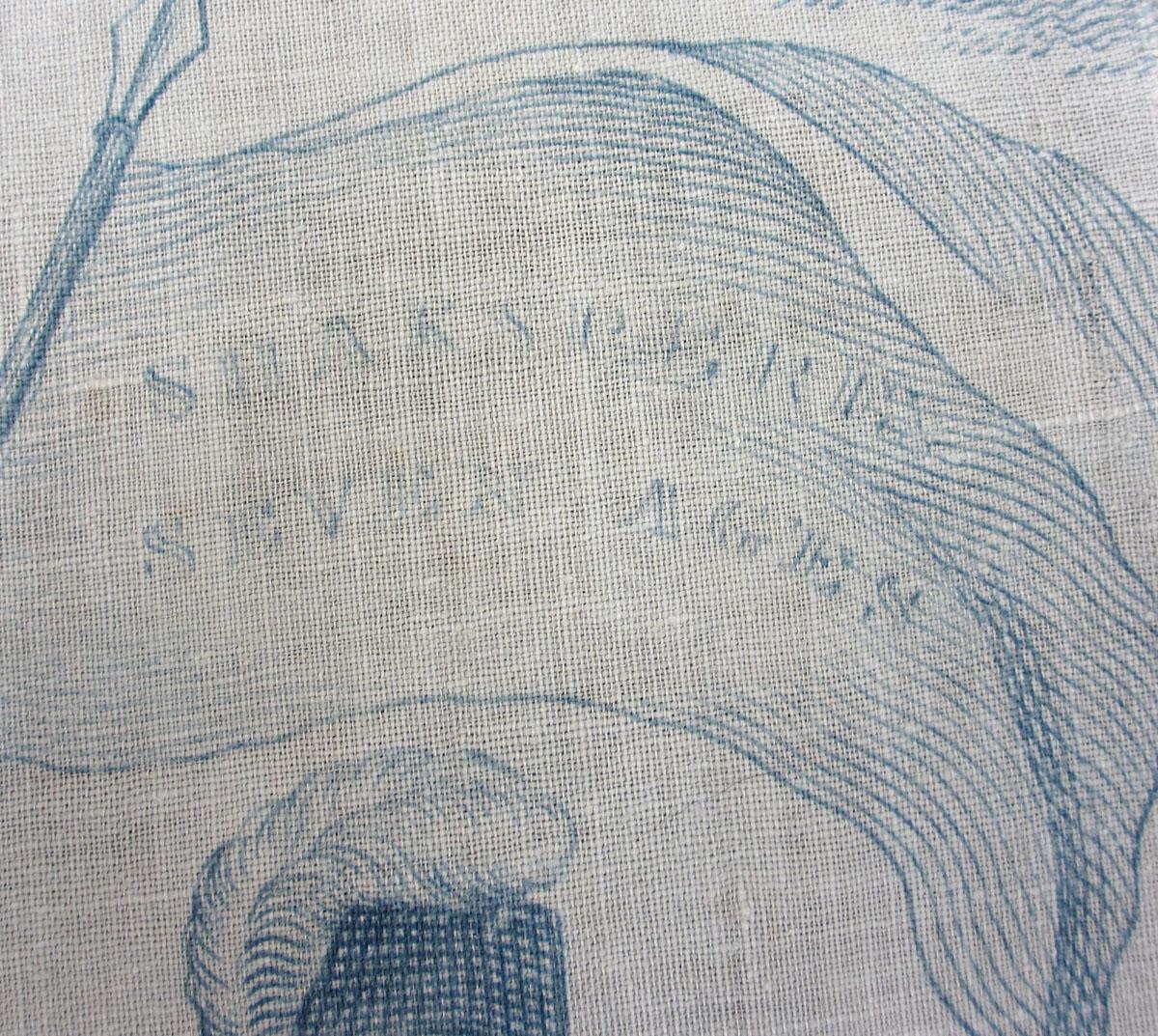 1964.0123 Textile, printed inscription 2
