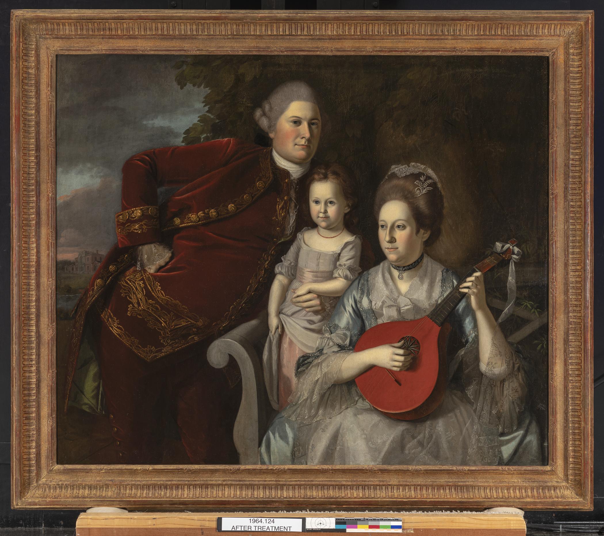 1964.0124 A Painting, B Frame, view 1, after conservation treatment