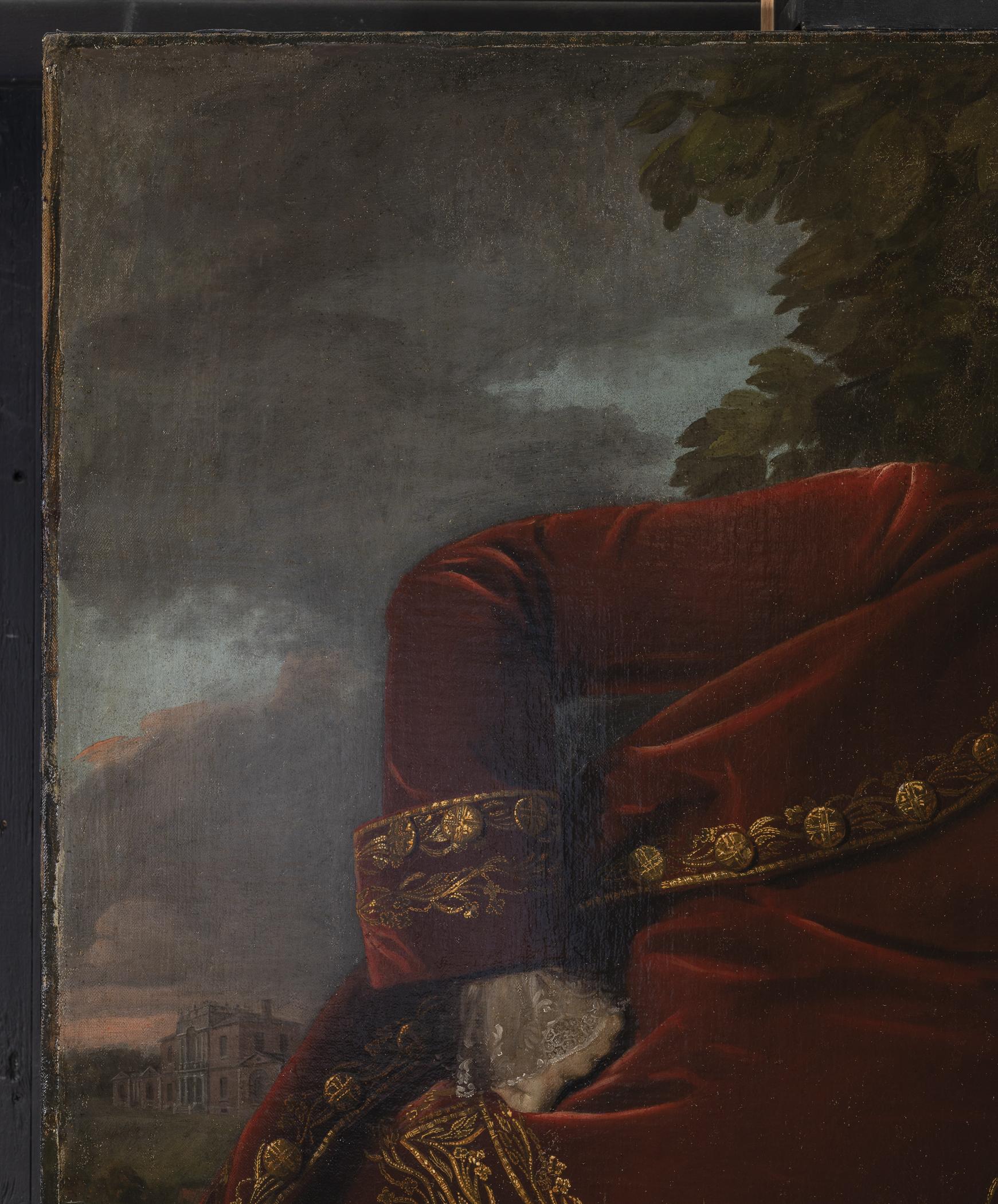 1964.0124 A Painting, detail 1, after conservation treatment