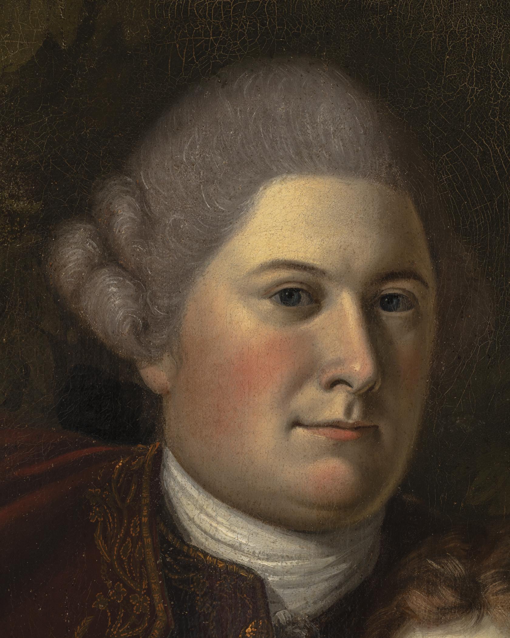 1964.0124 A Painting, detail 2, after conservation treatment