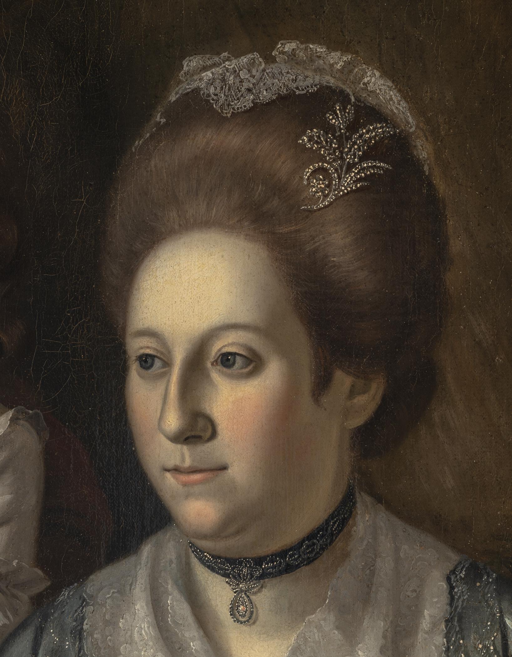 1964.0124 A Painting, detail 4, after conservation treatment