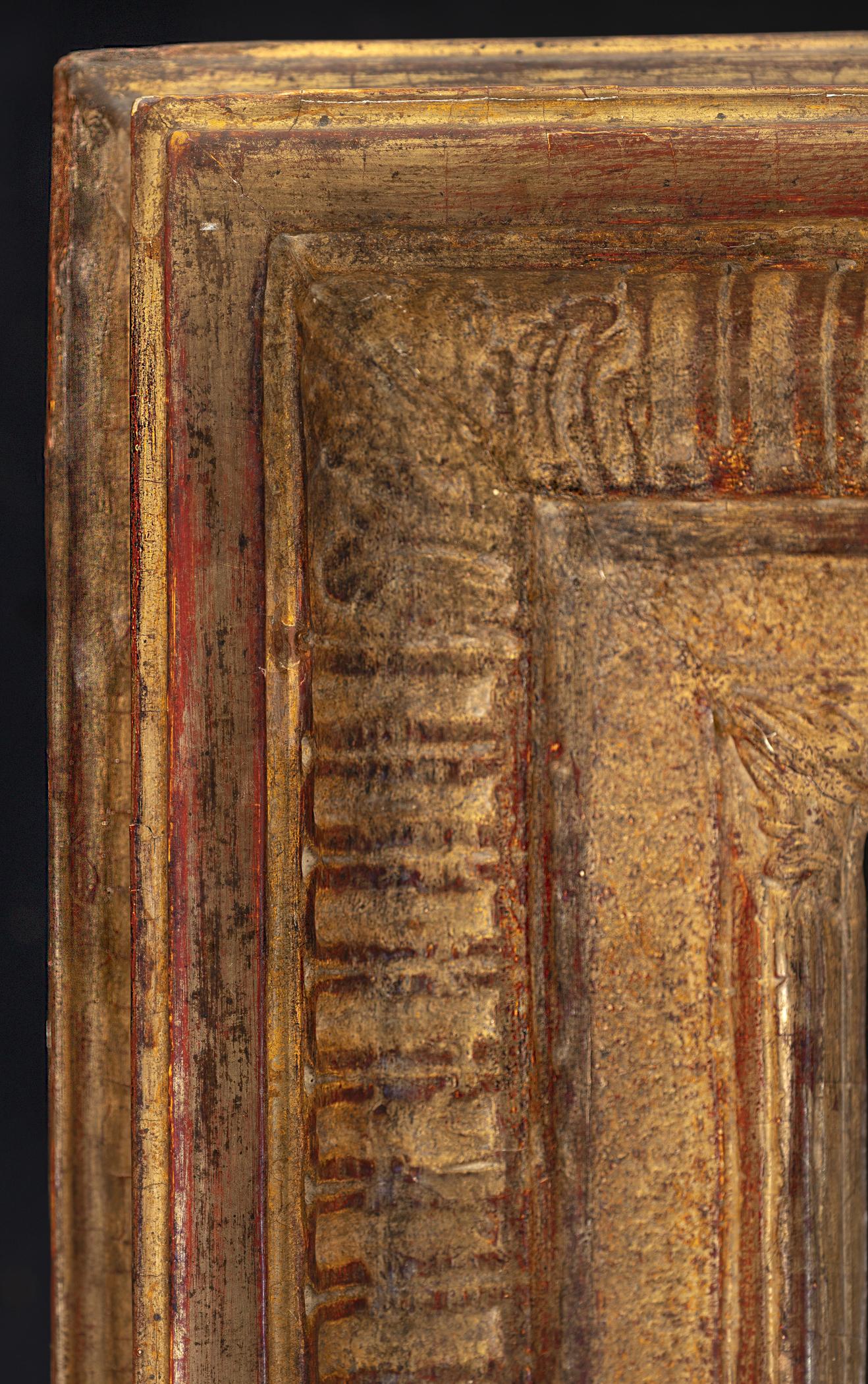 1964.0124 B Frame, detail 1, after conservation treatment
