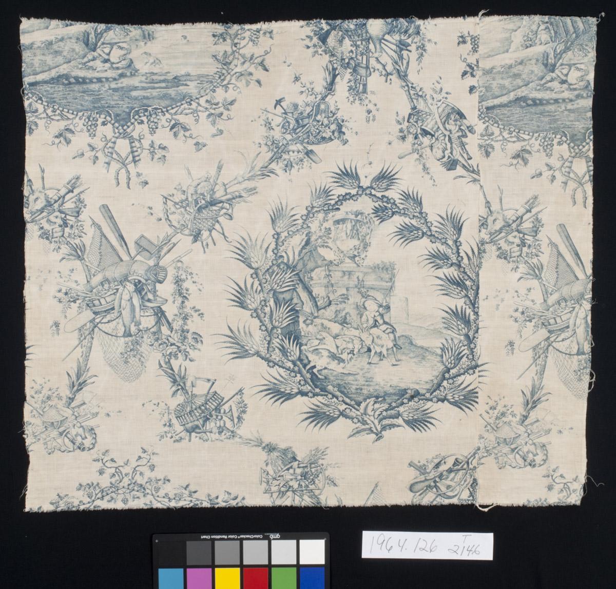 1964.0126 Textile, printed, view 1