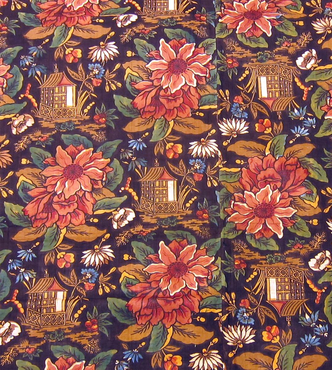 T1051 textile, printed design repeat