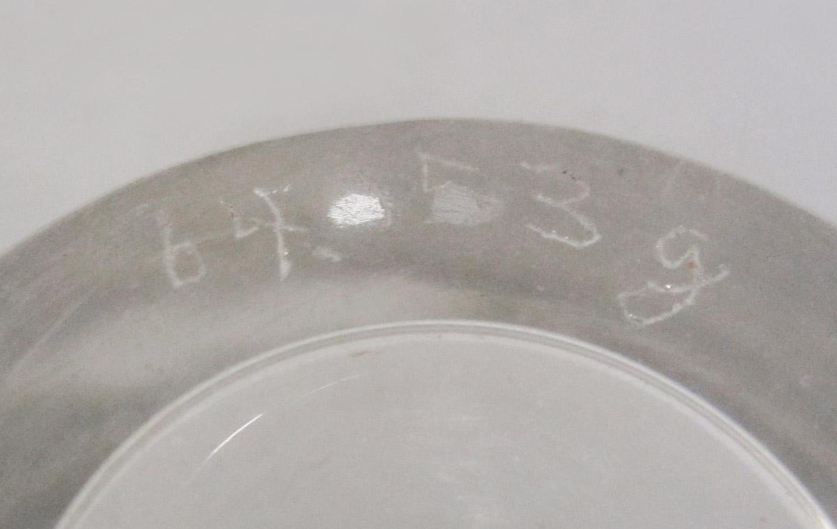 1964.0153 G Standish, inkwell liner, inscription