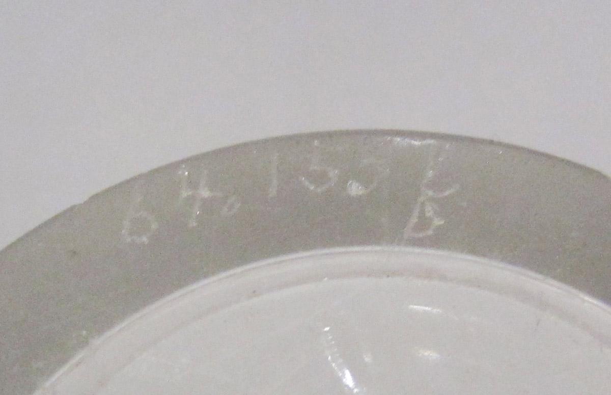 1964.0153 F Standish, inkwell liner, inscription