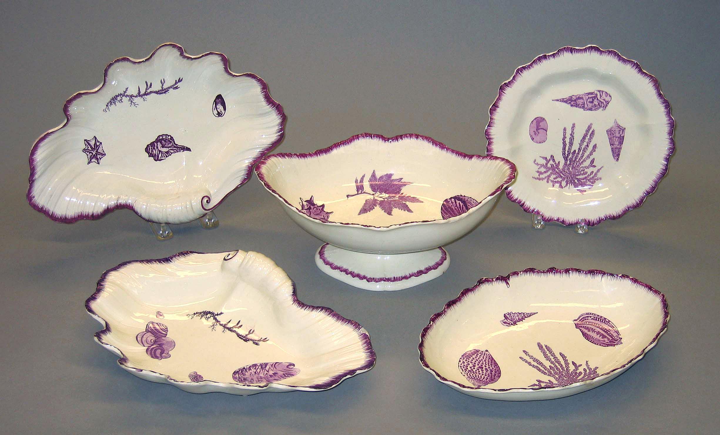 1964.0156.001, .002, .006, .007, .029 Perez Morton creamware