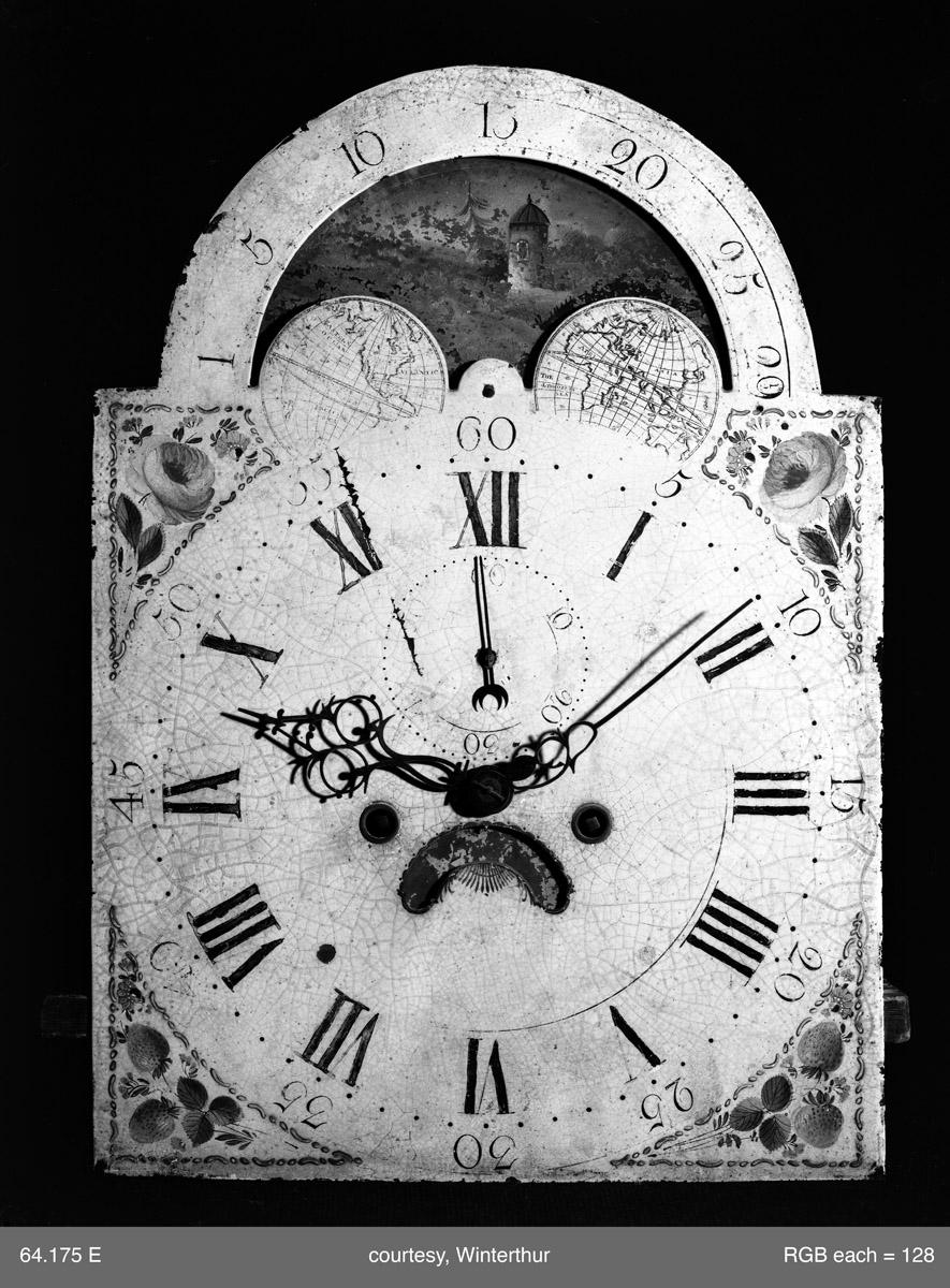 1964.0175 Clock, Tall clock face