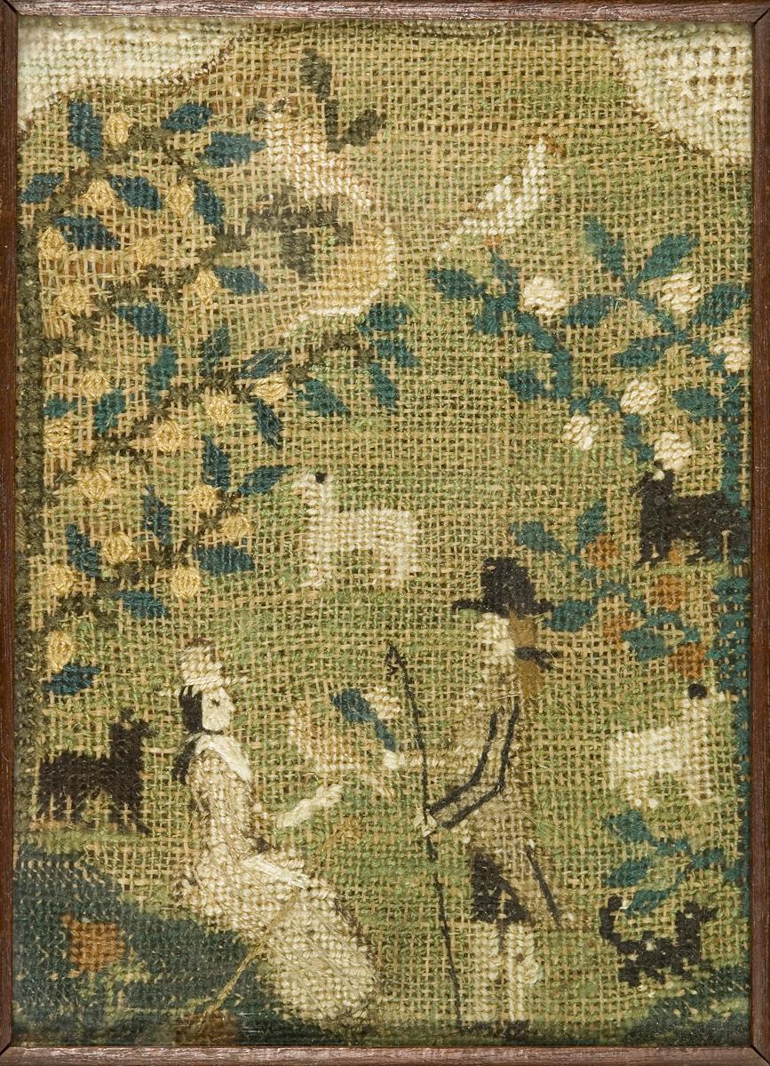 1964.0186 A, B Needlework picture