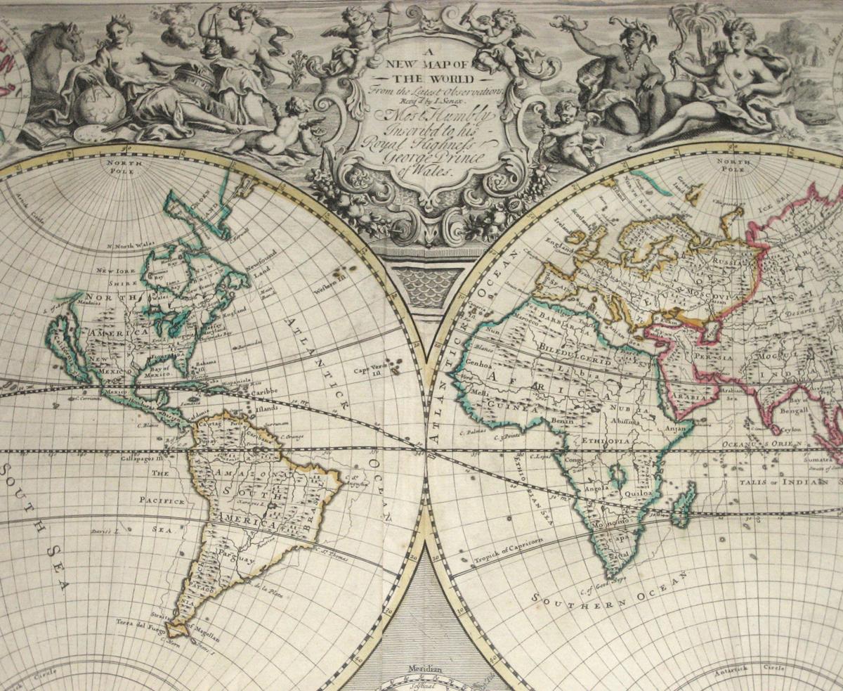 1964.0510 New Map of World detail