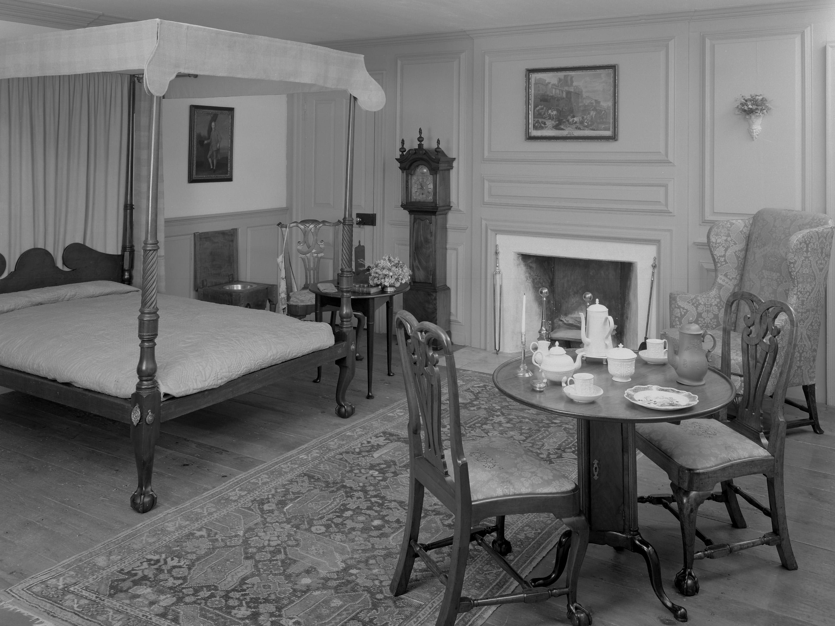 Room-Chippendale Bedroom bw, October, 1971