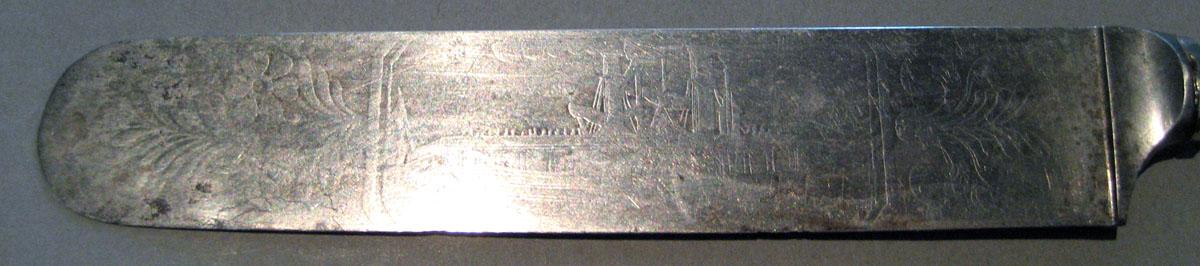 1964.0561.001 Silver Knife blade detail 2