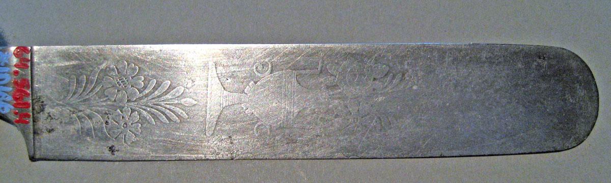 1964.0561.004 Silver Knife blade detail 1