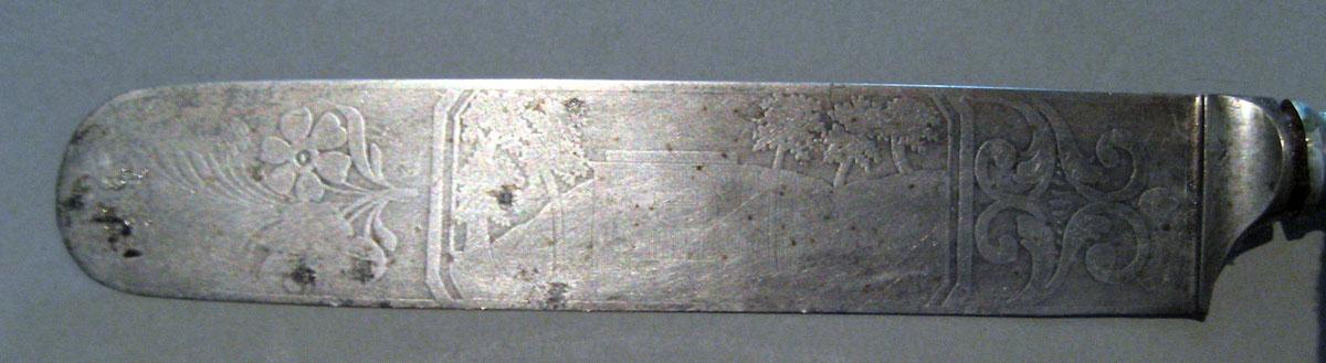 1964.0561.004 Silver Knife blade detail 2