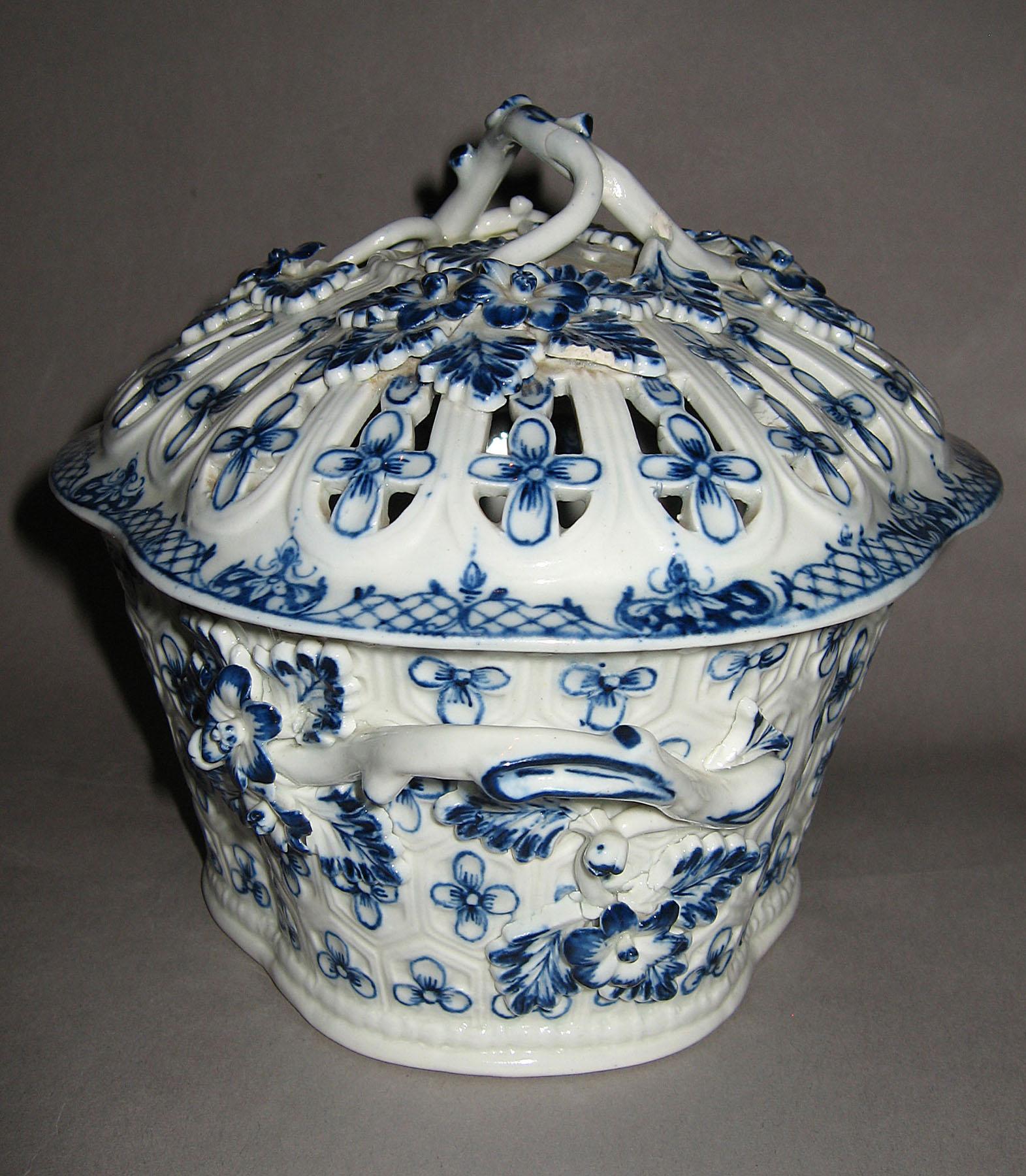 1964.0565 A, B Cream basin or basket (narrow end)