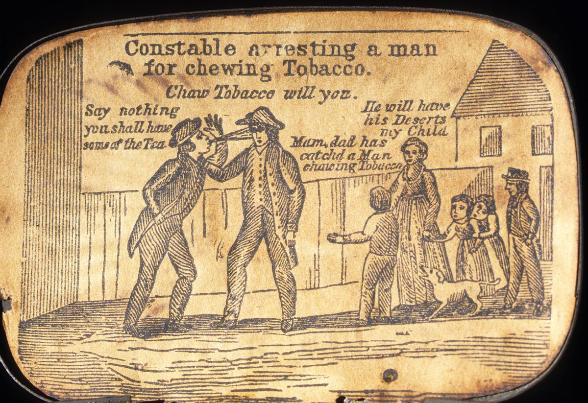 1964.0582 Tobacco Box, Detail