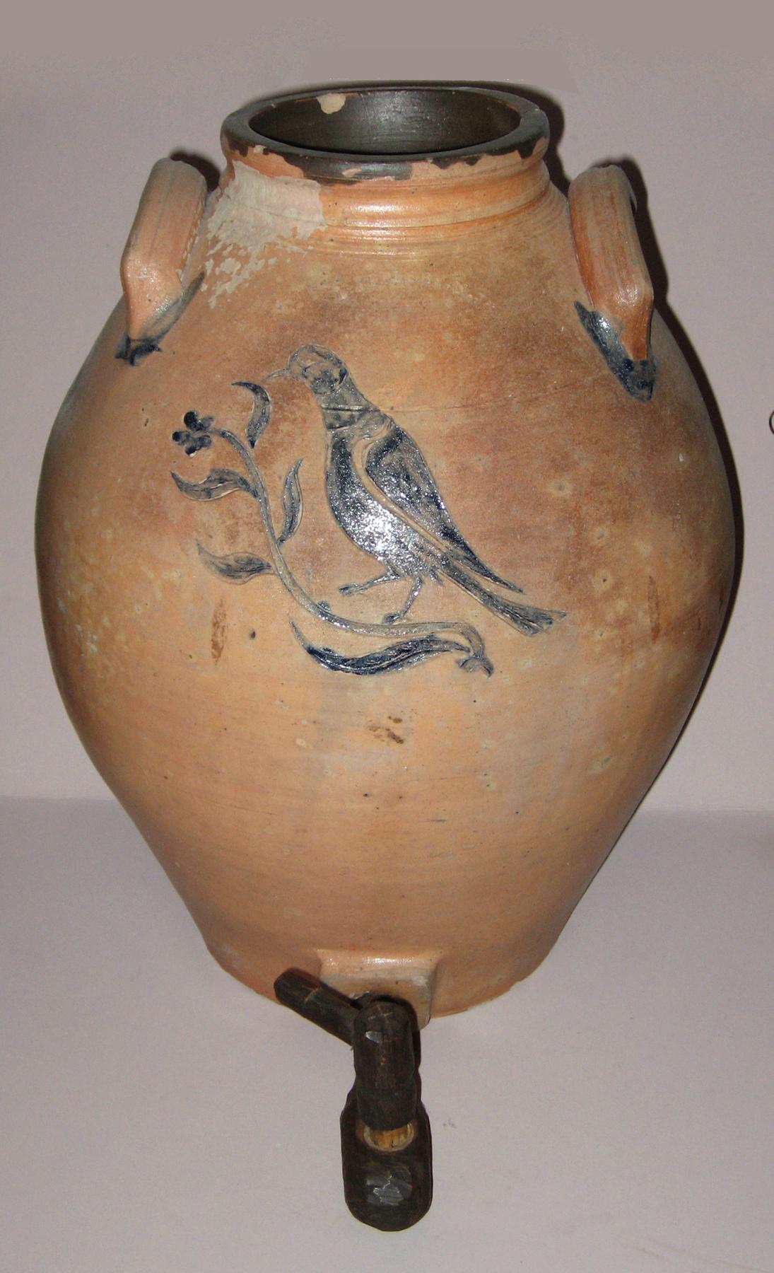 1955.0588 Salt-glazed stoneware water cooler or cistern