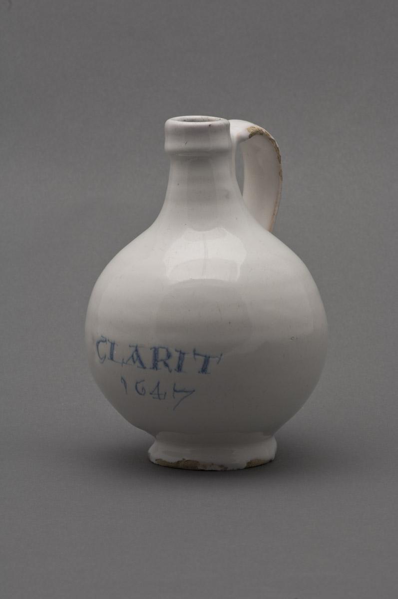 1964.0680 Delft jug  or bottle (view 2)