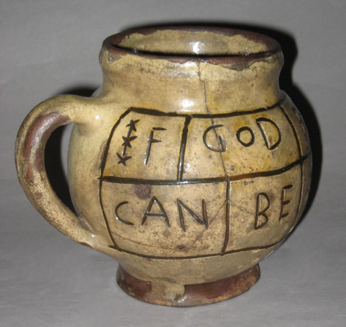 1964.0714 Slipware 1667 Honey pot (side 3)