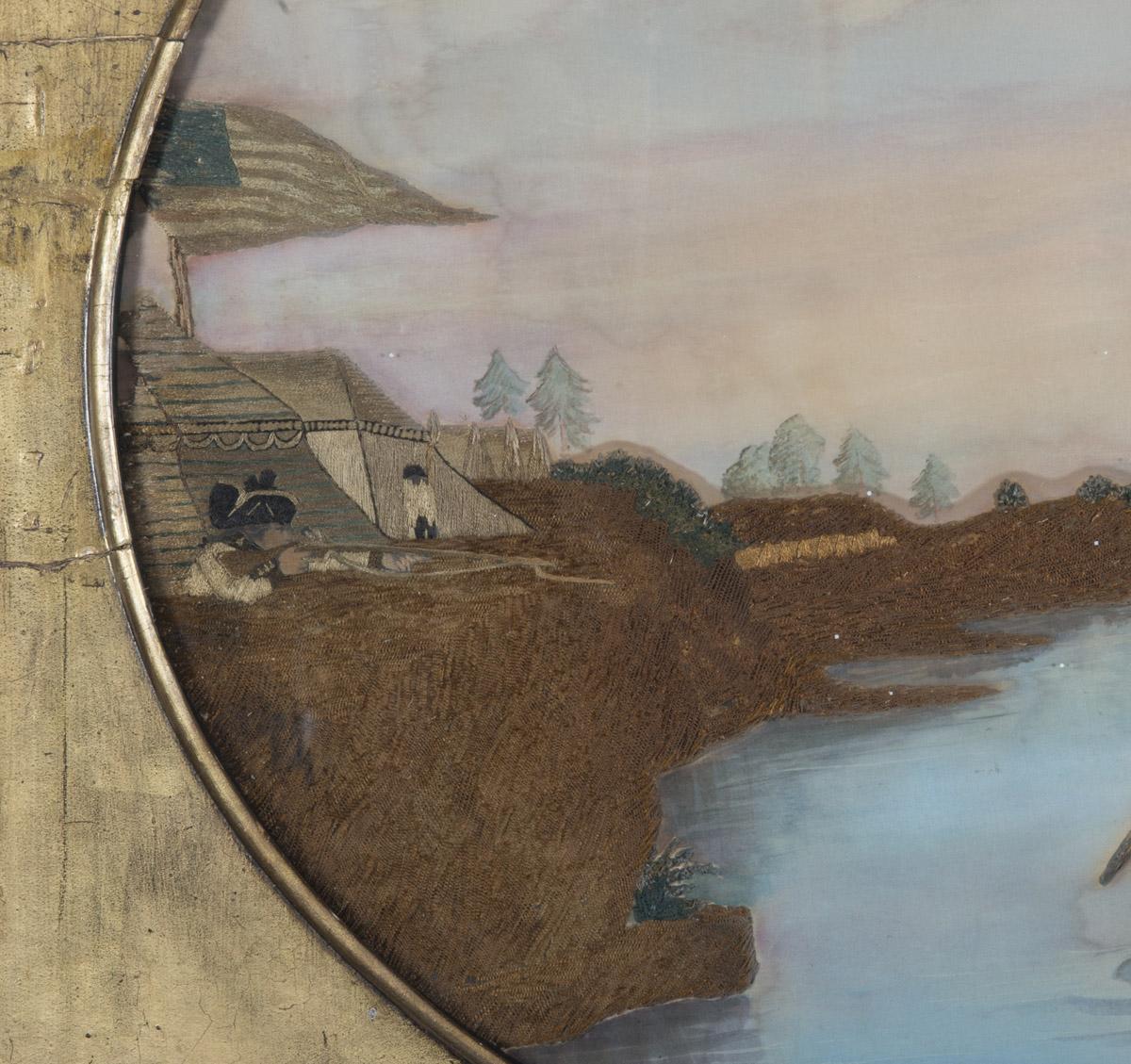 1964.0774.002 A Needlework picture, B Frame, detail 1