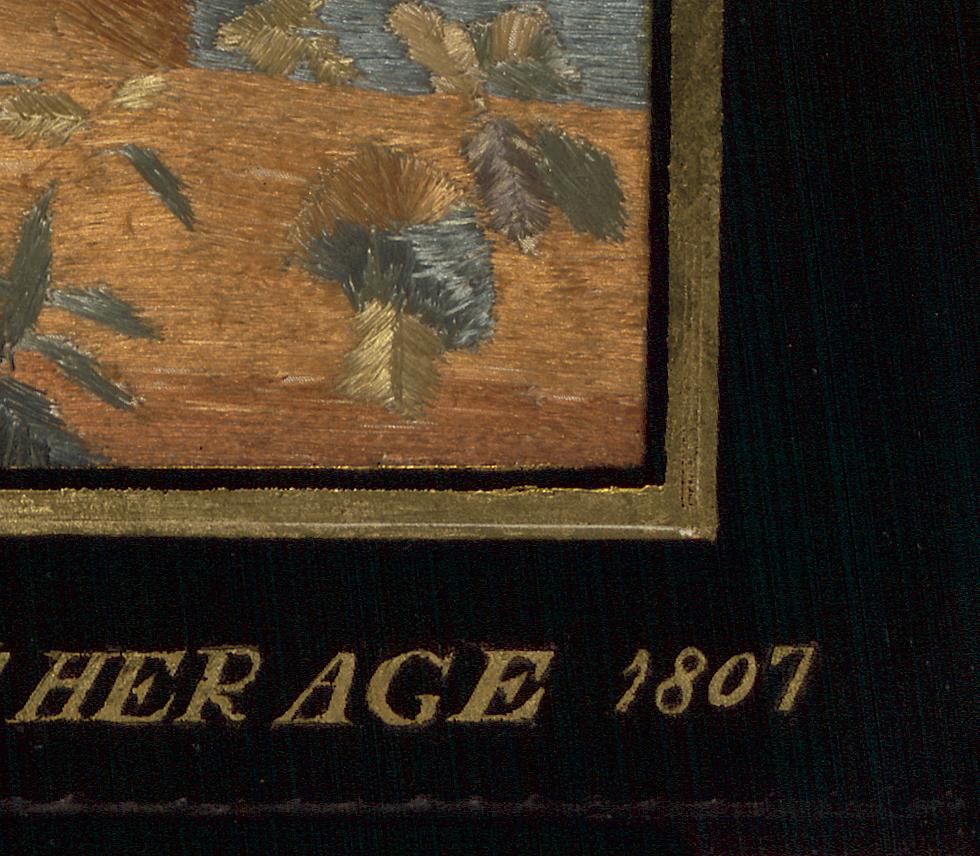 1964.0776 A Needlework picture and glass, detail 12