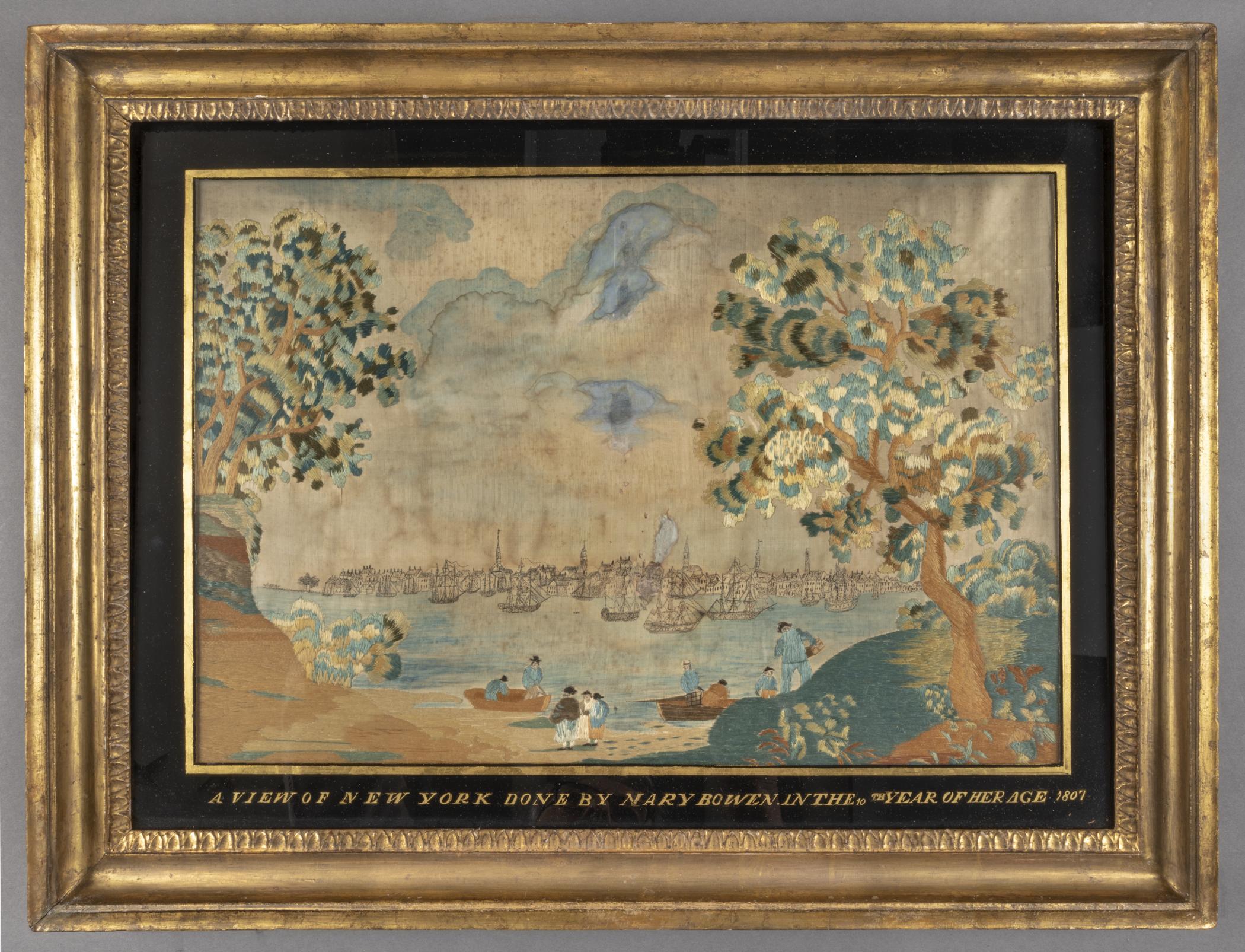 1964.0776 A Needlework picture, B Frame, view 1
