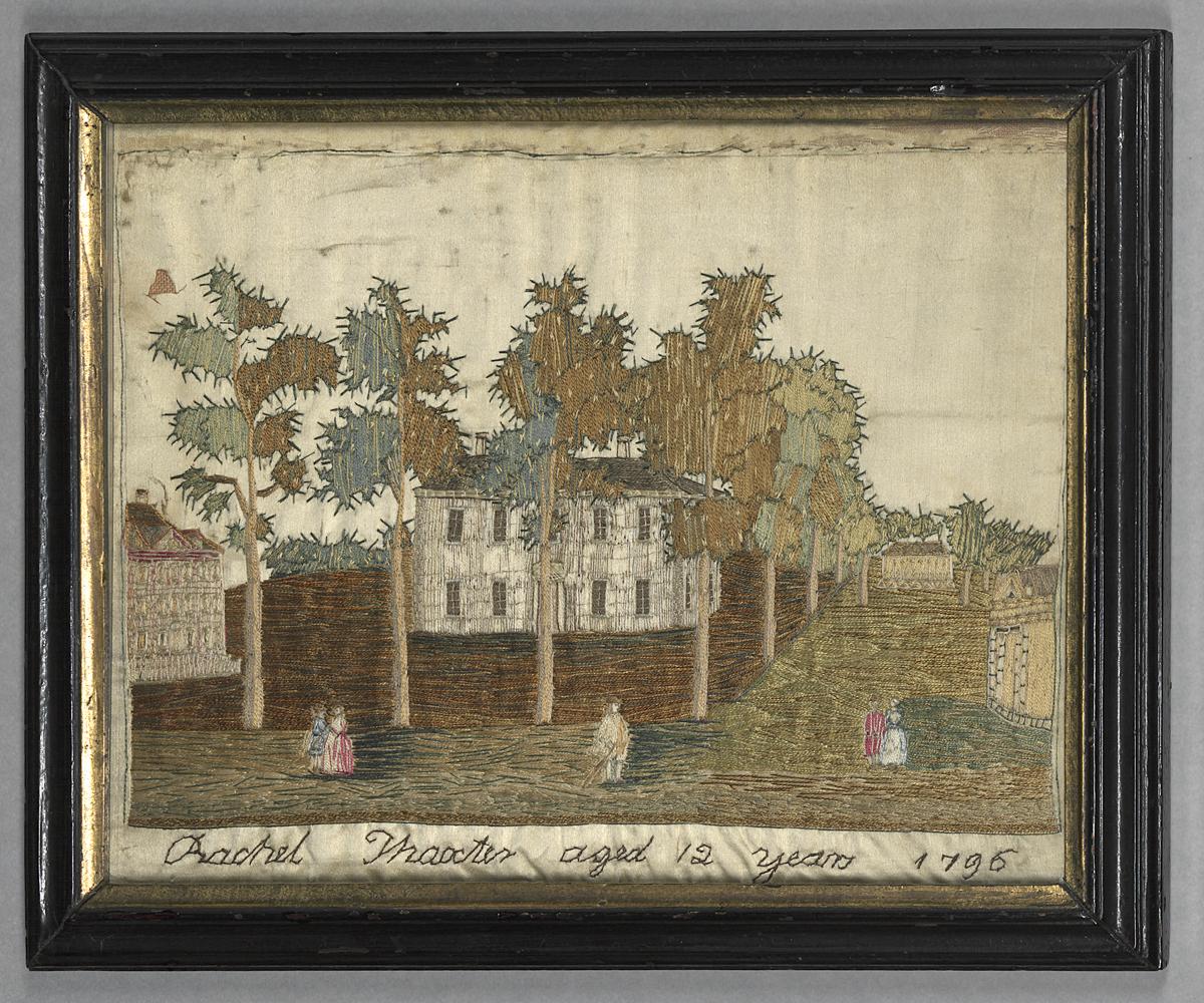 1964.0841 A, B Needlework Picture and Frame
