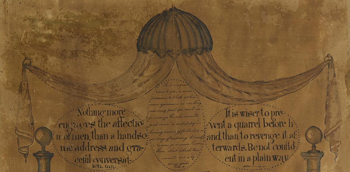 1964.0843 A Penmanship Exercise, Detail