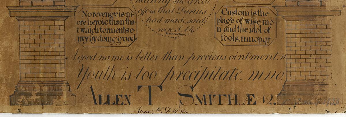 1964.0843 A Penmanship Exercise, Detail 5