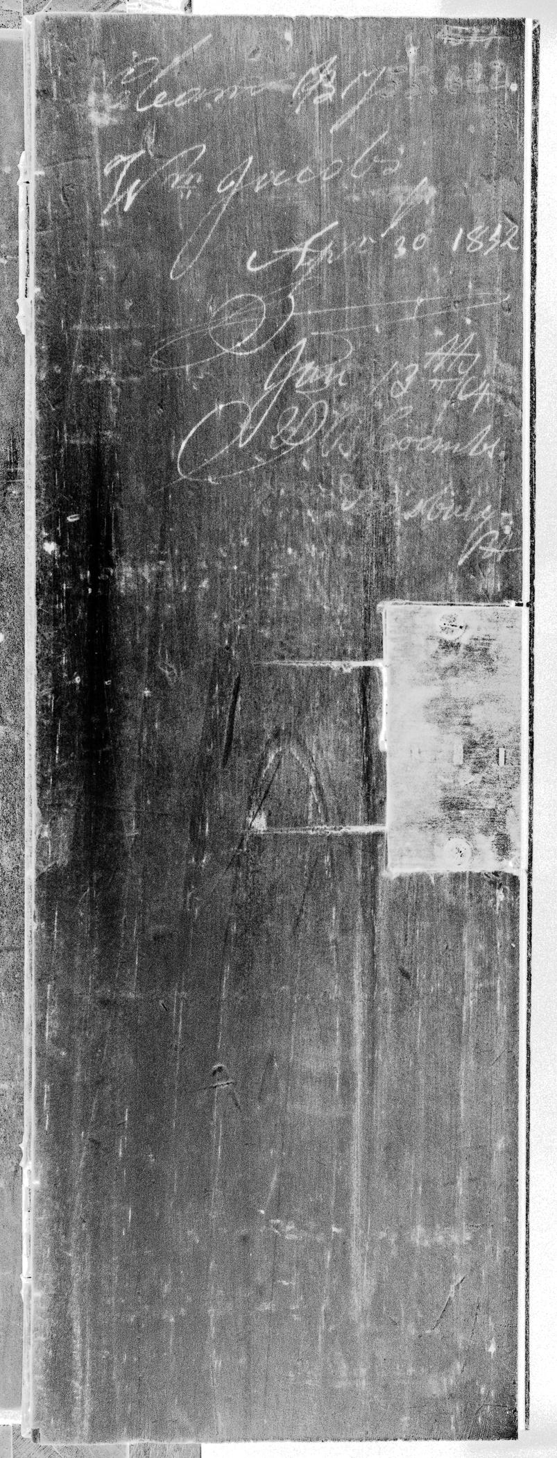 1955.0622 A-G Clock, detail 1, infrared
