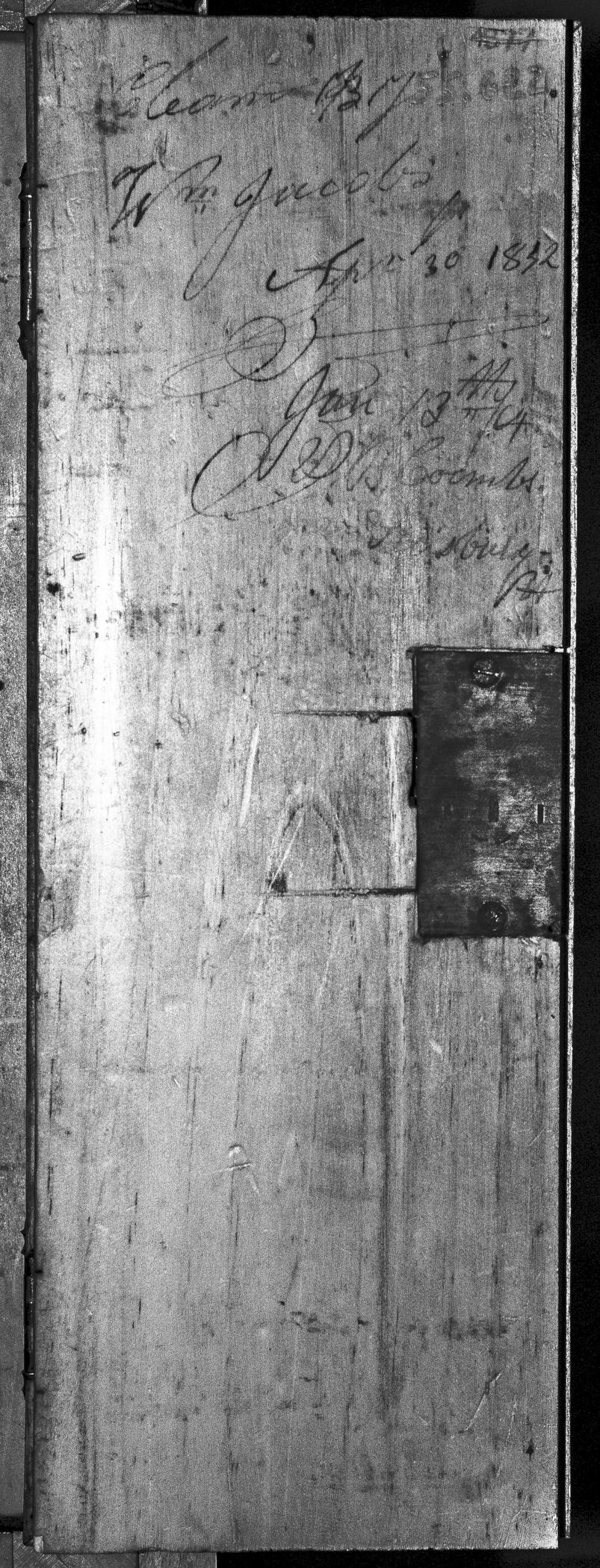 1955.0622 A-G Clock, detail 2, infrared