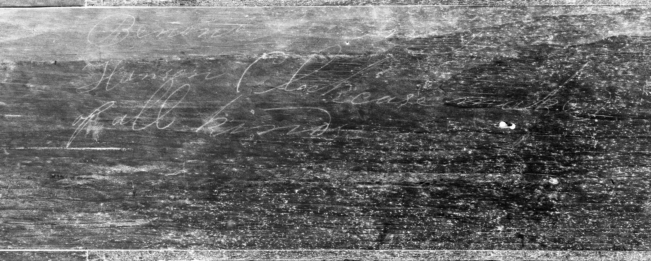 1955.0622 A-G Clock, detail 4, infrared