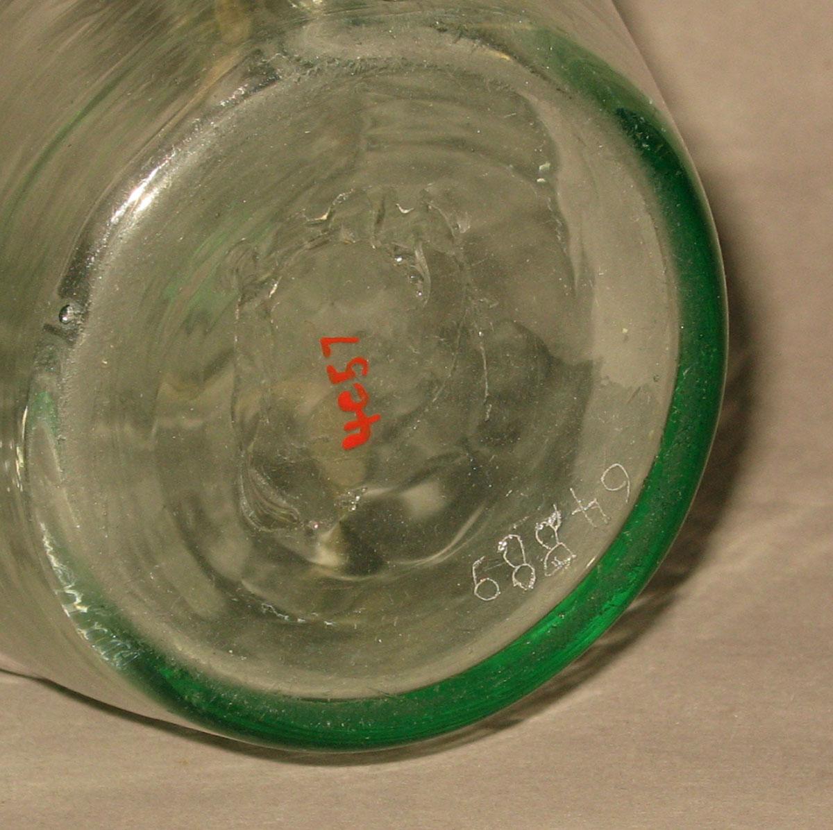 1964.0889 Glass jug (underside)