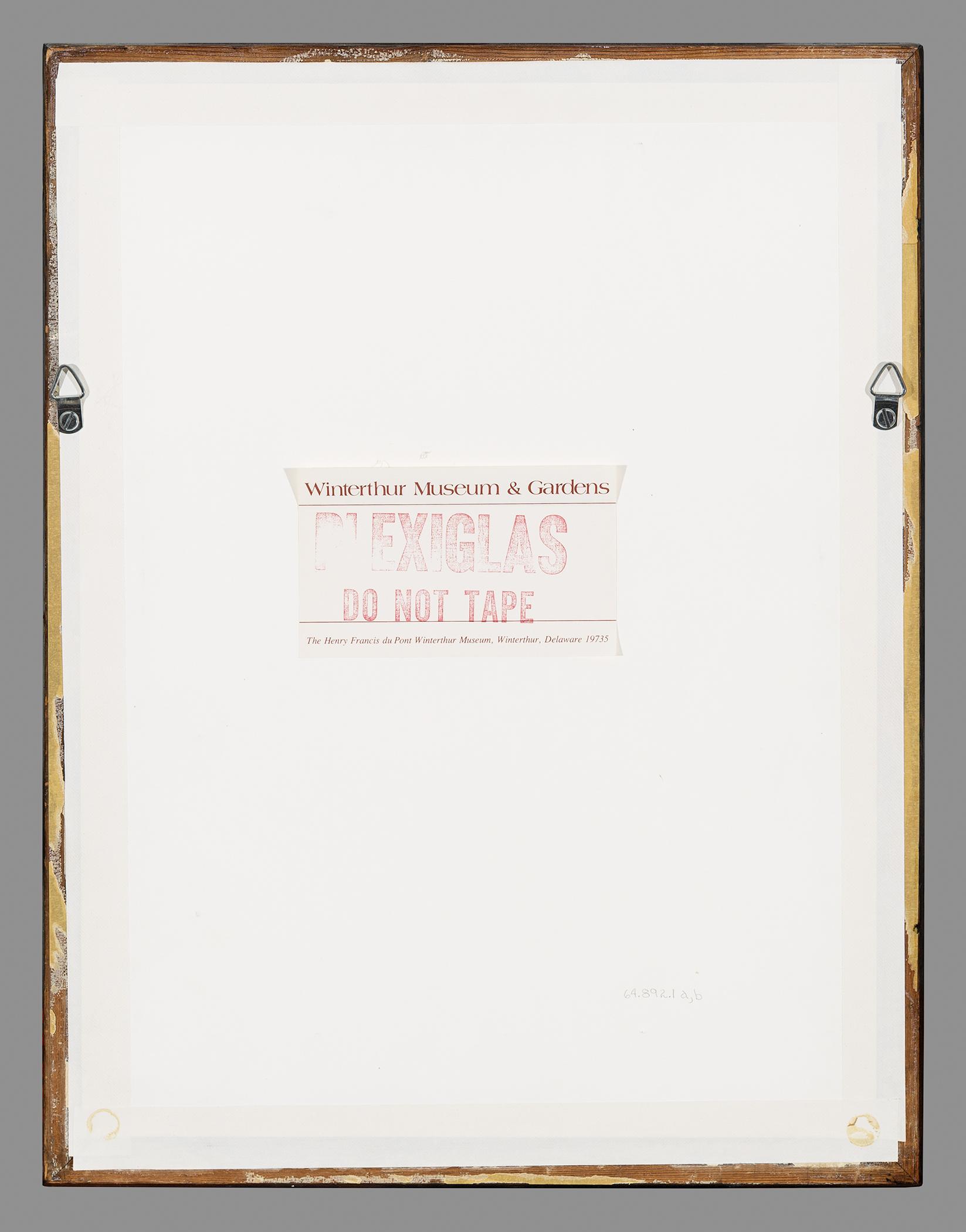 1964.0892.001 B Frame, view 1, reverse