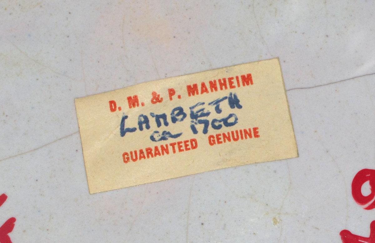 1964.0969 Delft bowl label