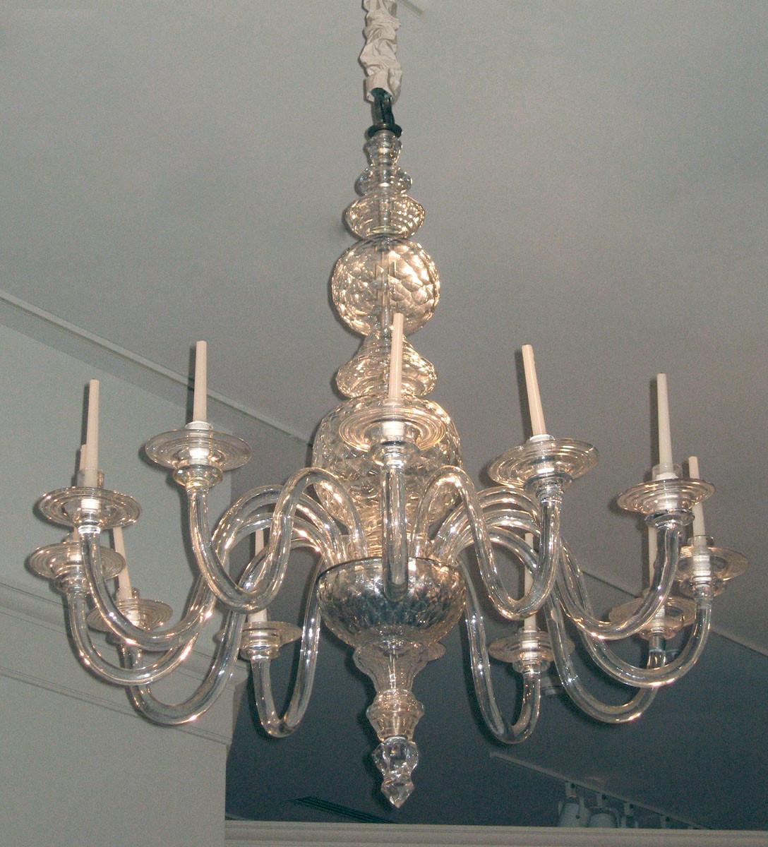 1964.1009 Glass chandelier, view 3