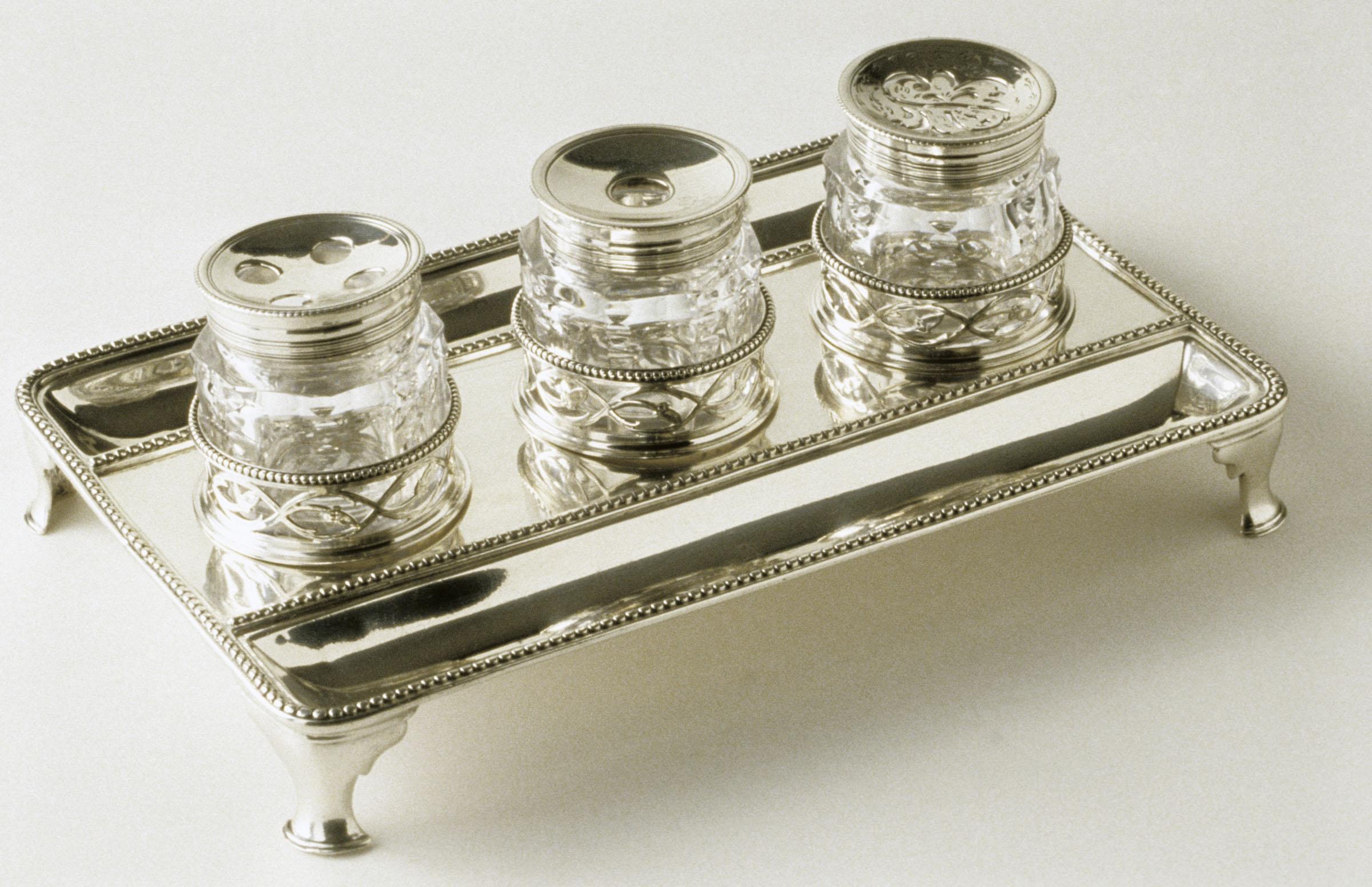 1964.1027 A-G Standish, Inkstand, view 1