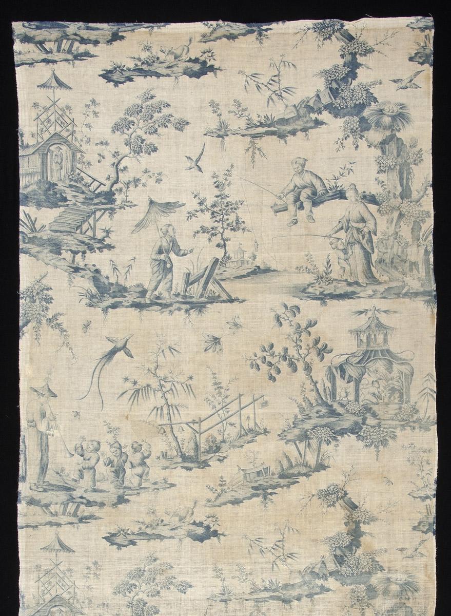 1957.0075.007 Textile, printed, detail 1